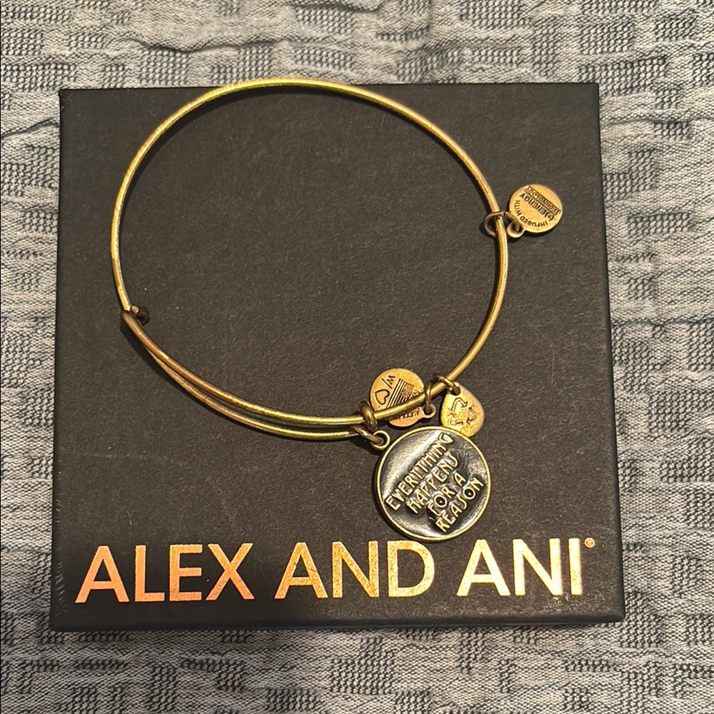 Alex and Ani Gold Expandable Charm Bracelet